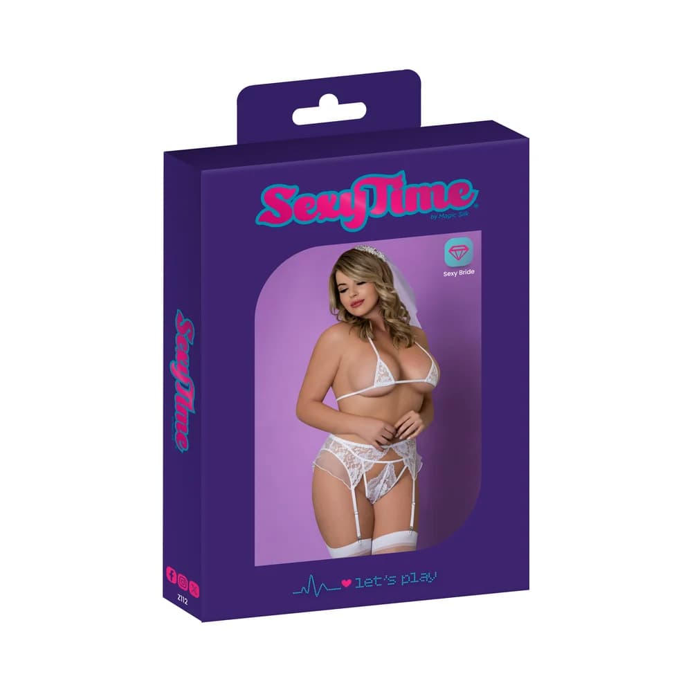 Magic Silk Sexy Time Ever After White Queen Size