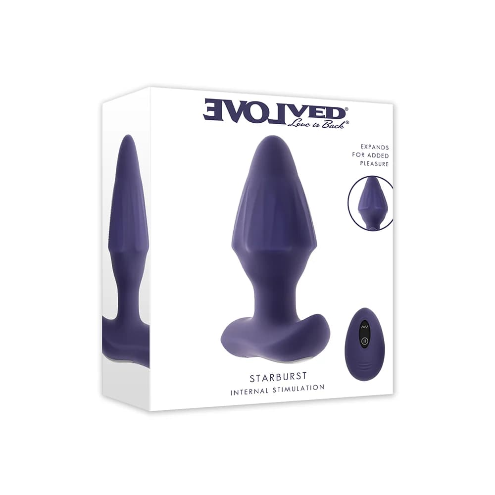 Evolved Starburst Expandable Anal Plug Purple