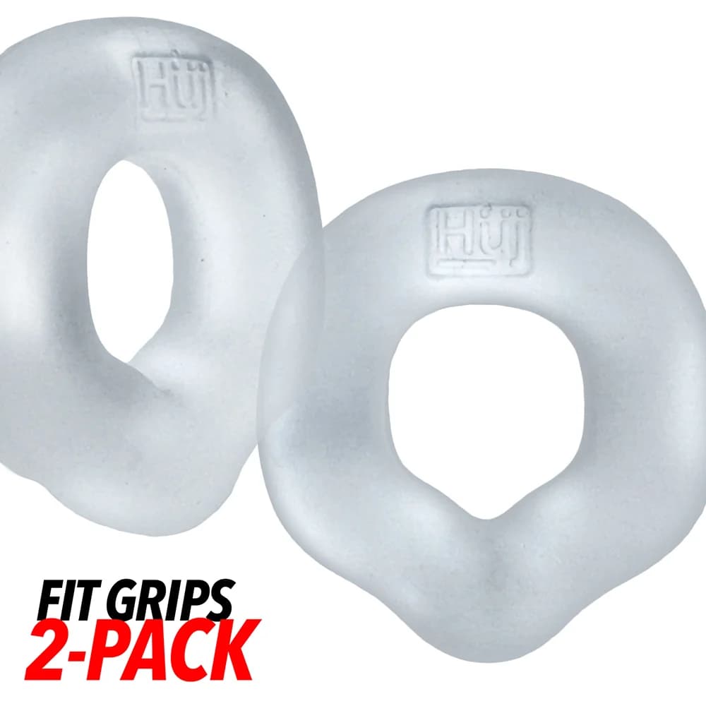 Hunkyjunk Fit Grips 2-Pack Ergo-Fit Cockrings Clear/Clear thumbnail 2