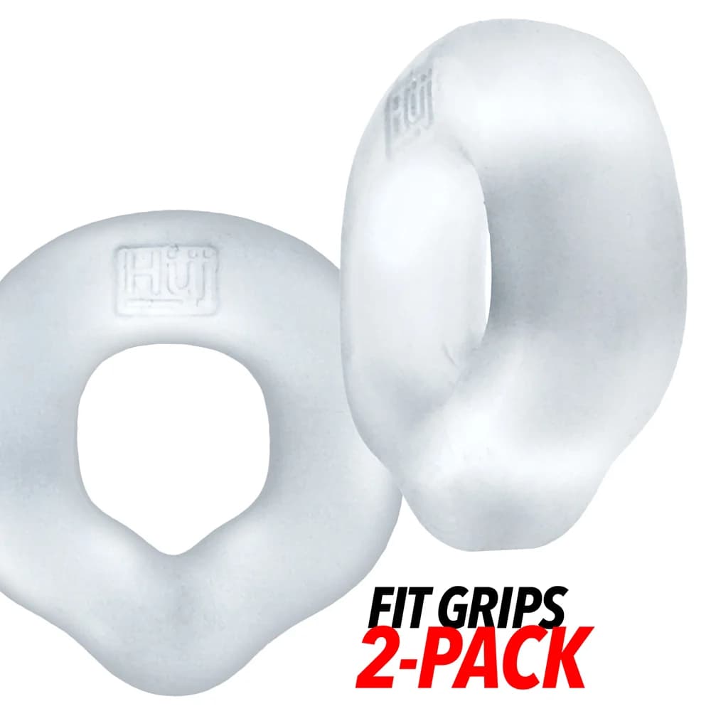 Hunkyjunk Fit Grips 2-Pack Ergo-Fit Cockrings Clear/Clear thumbnail 3