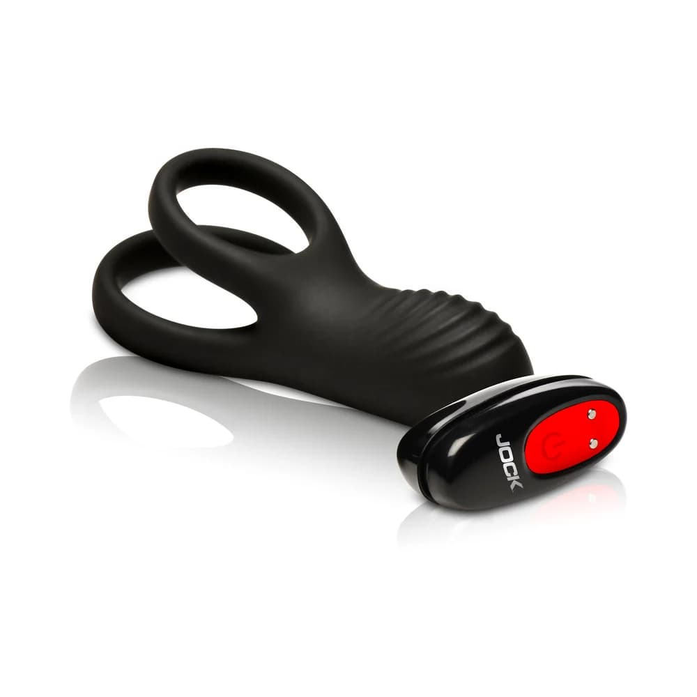 JOCK Enhancers Hard-On Vibrating Silicone C-Ring w /Clit Stim thumbnail 2
